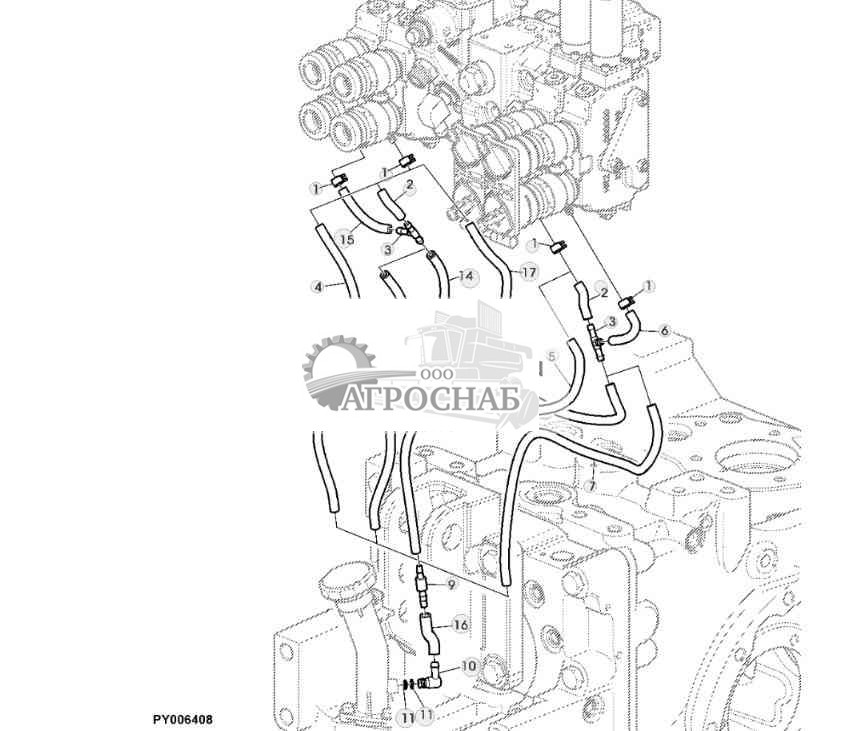 ДЕТАЛИ ОБРАТНОГО МАСЛОСЛИВА ДЛЯ БЫСТРОСЪЕМНЫХ МУФТ (DELUXE) 